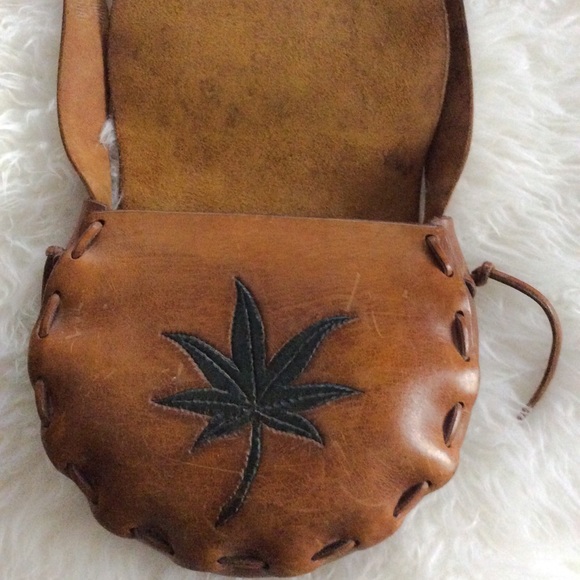 SALE🌺 Vintage Hippie Boho Leather Hand Tooled Bag - Picture 2 of 8